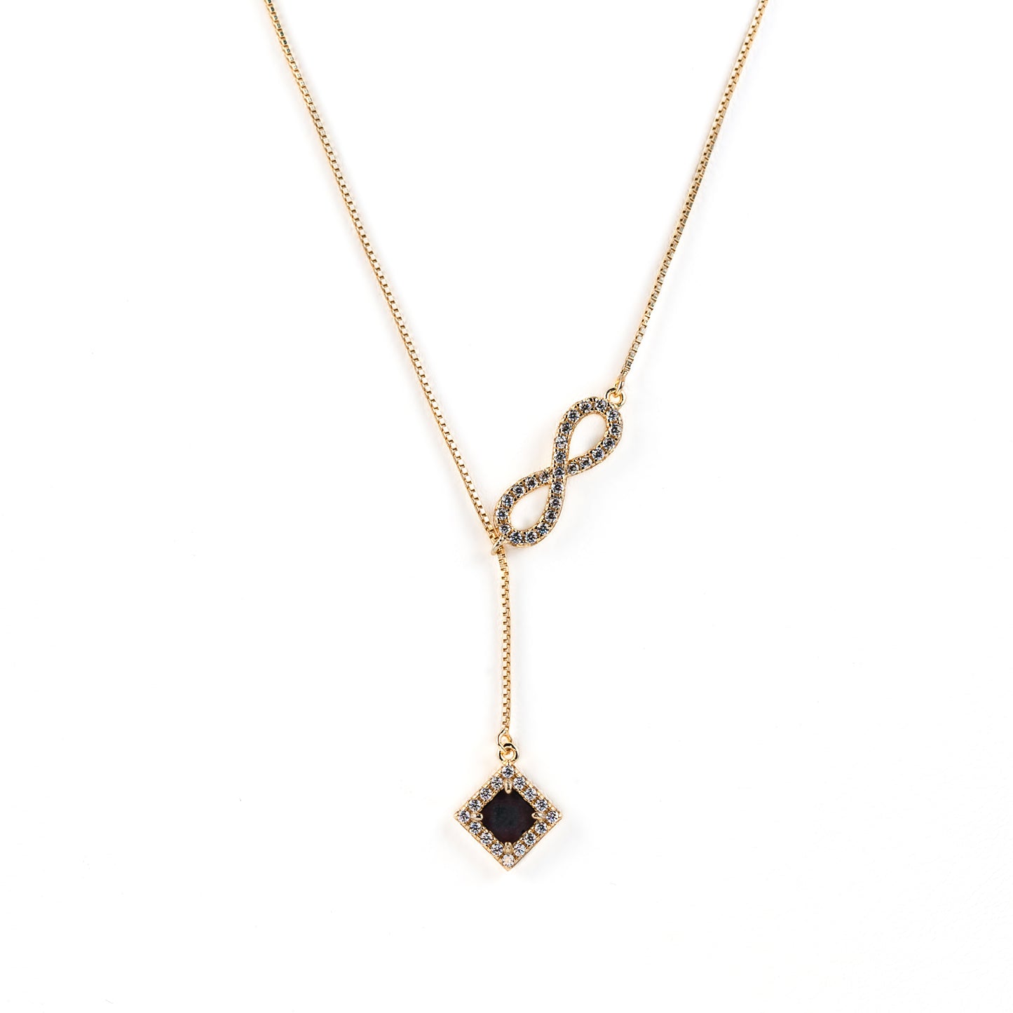 Infinity Gold Necklace with Diamond 0.5 carat (Color: G, Clarity: VS)