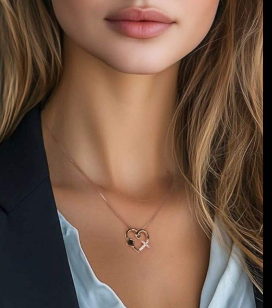 Heart Cross Necklace