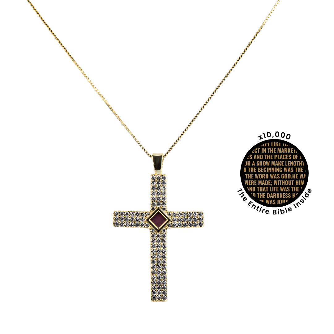 Gemstone Cross Necklace