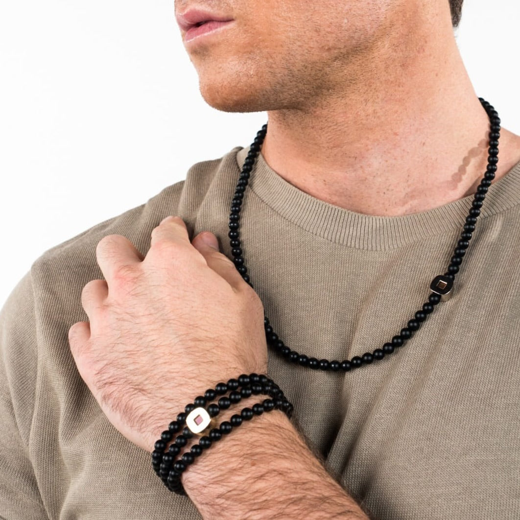 Black Agate Eagle Bracelet