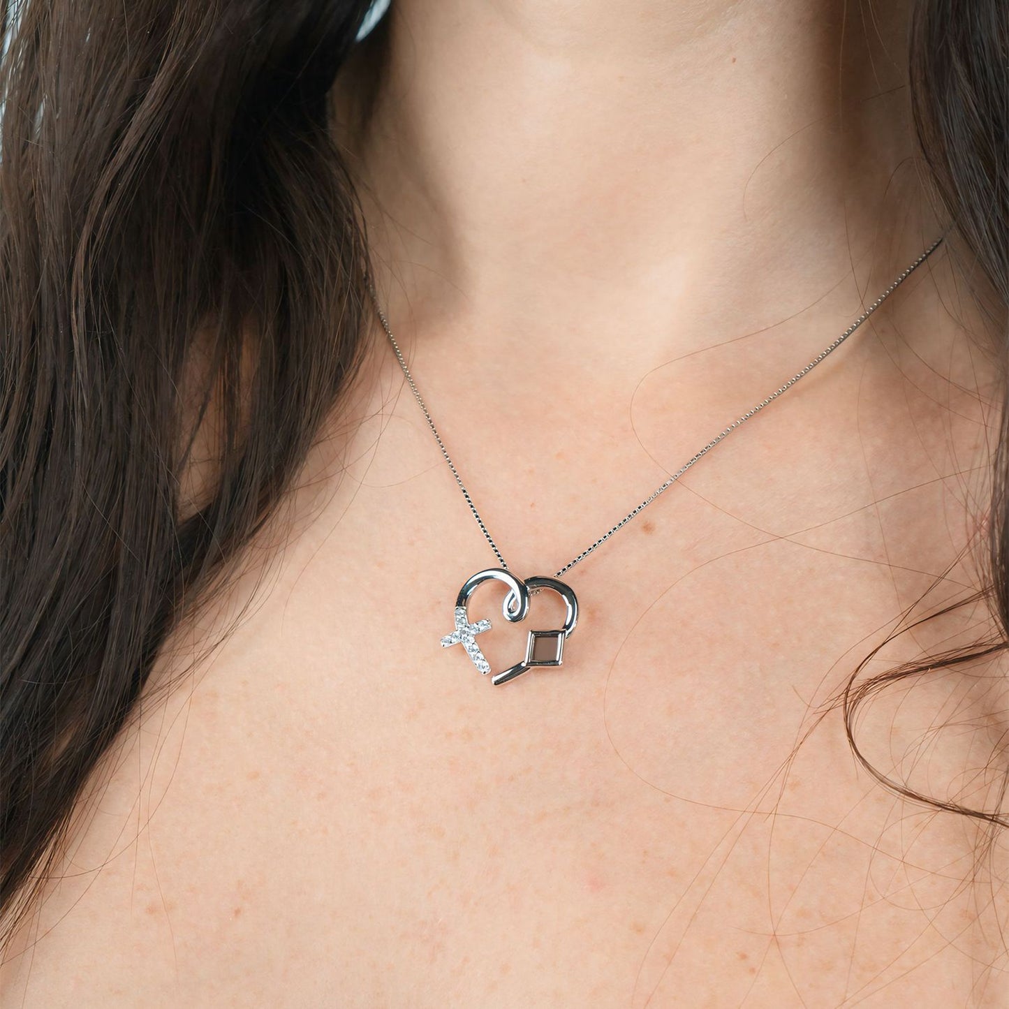 Heart Cross Necklace