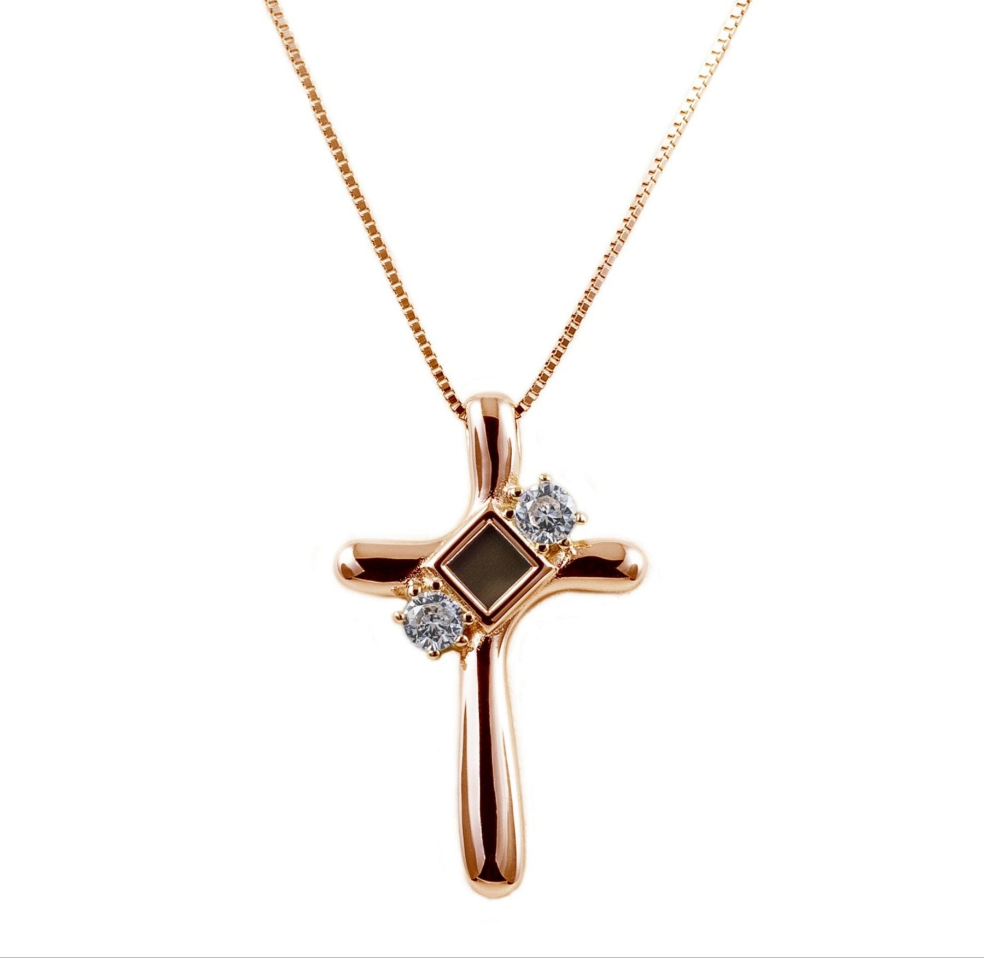 Gleaming Devotion Cross Necklace
