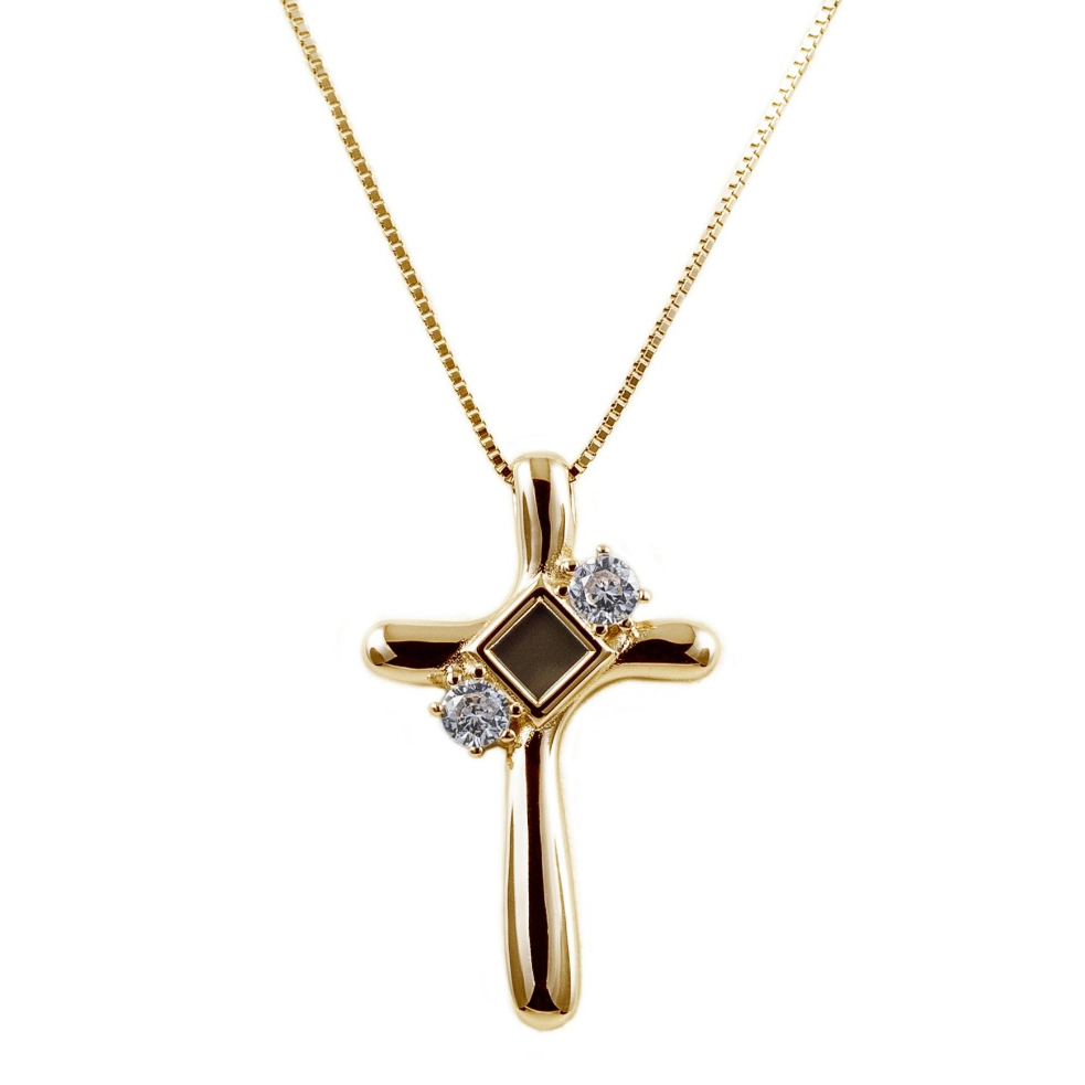 Gleaming Devotion Cross Necklace