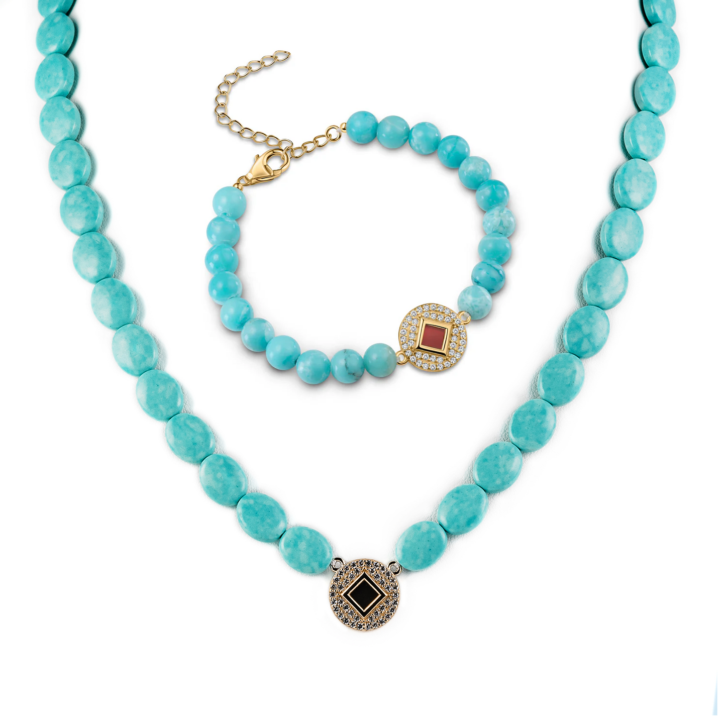 Larimar Bracelet & Necklace Set