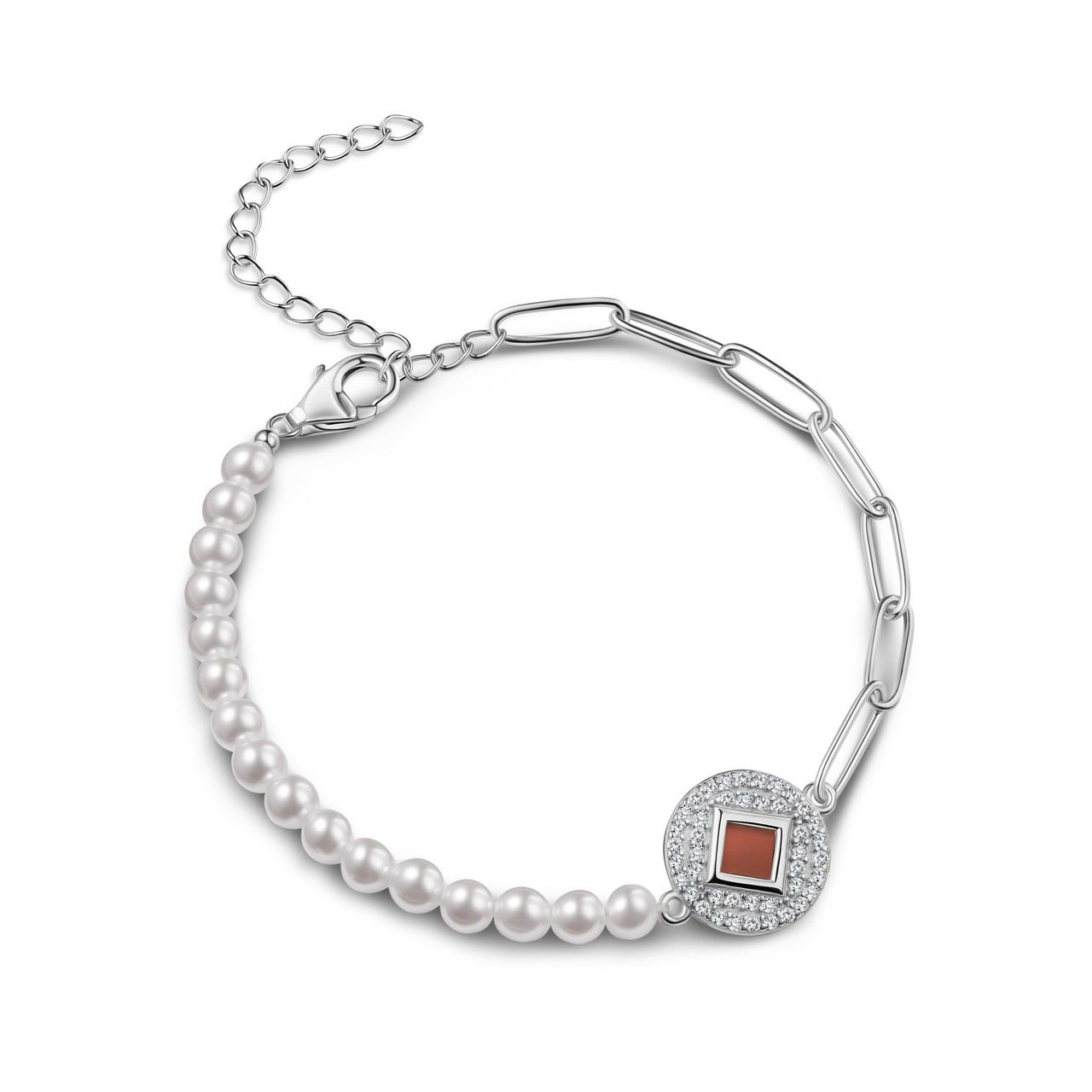 Half Link Pearl Bracelet