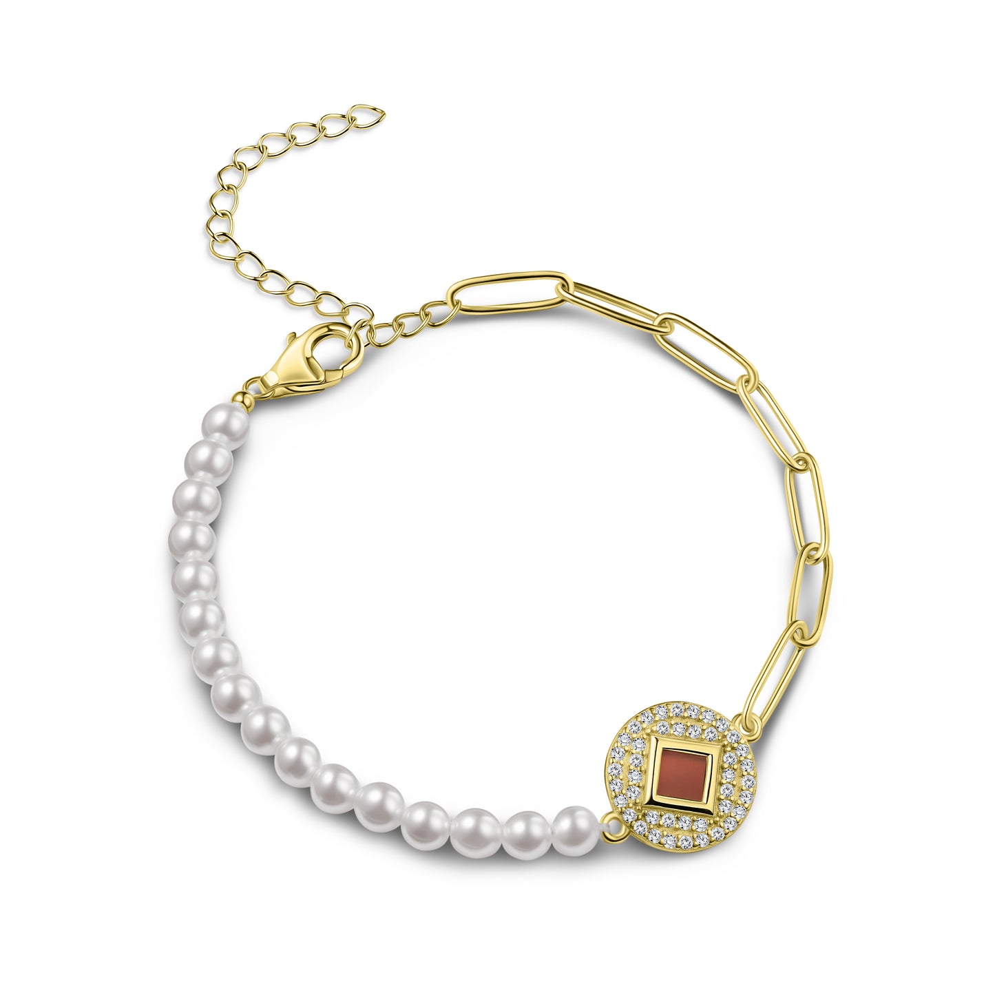 Half Link Pearl Bracelet