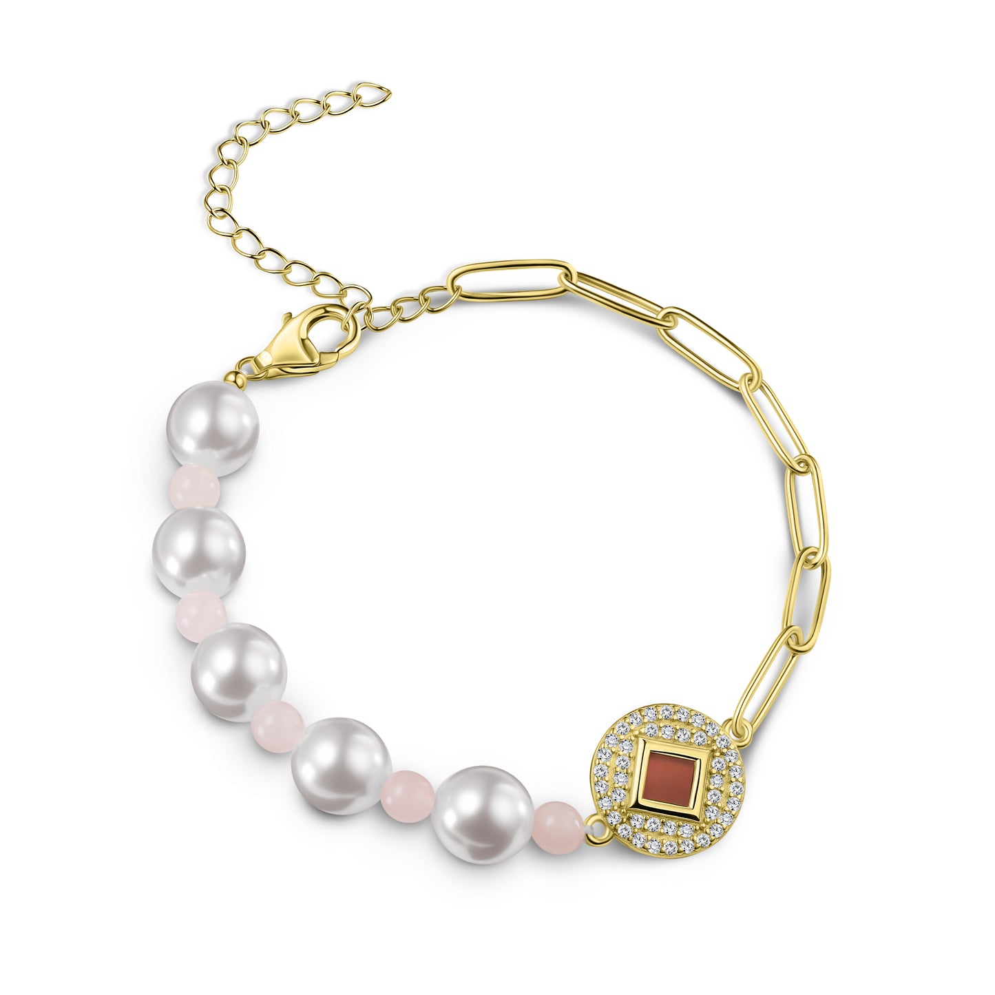 Graceful Harmony half Link Pearl Bracelet