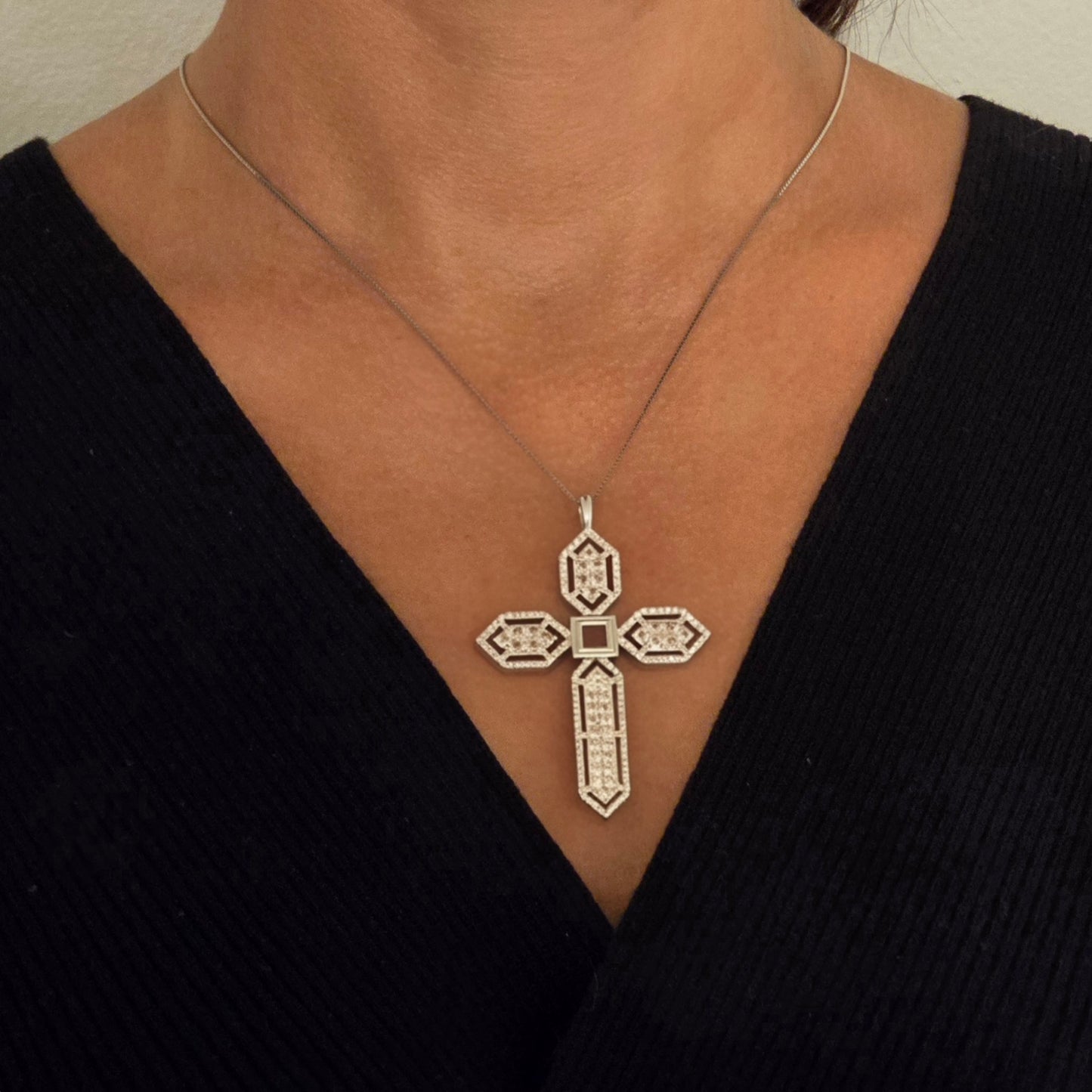 Bling bling Cross Necklace