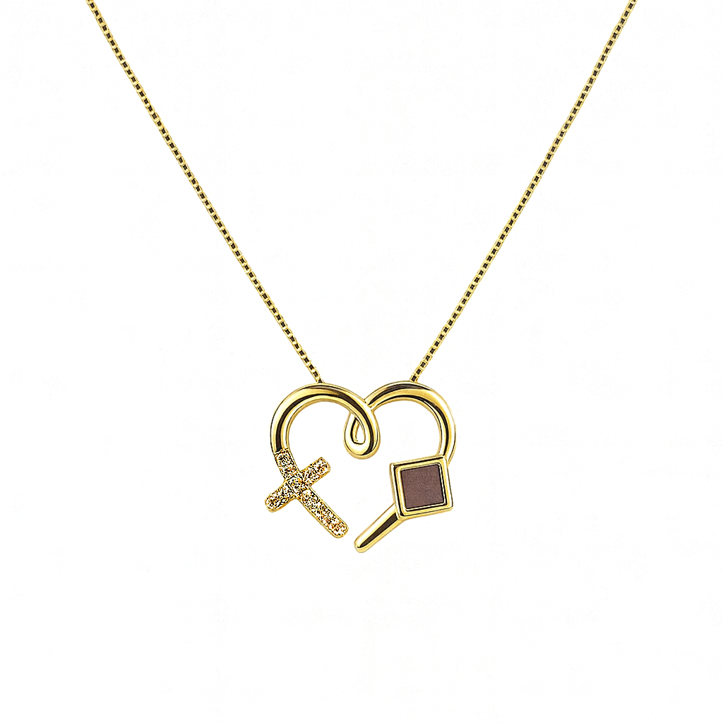 Heart Cross Necklace