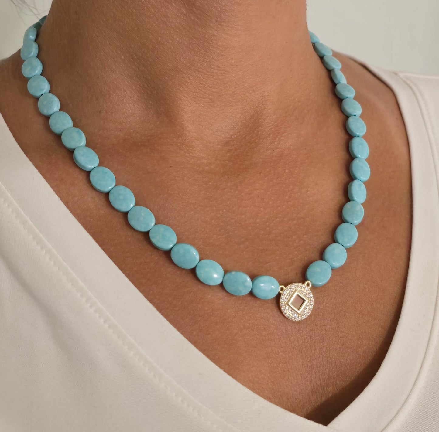 Azure Elegance Larimar Necklace