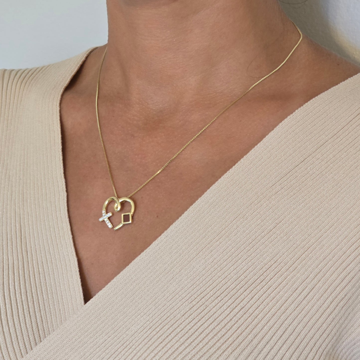 Heart Cross Necklace