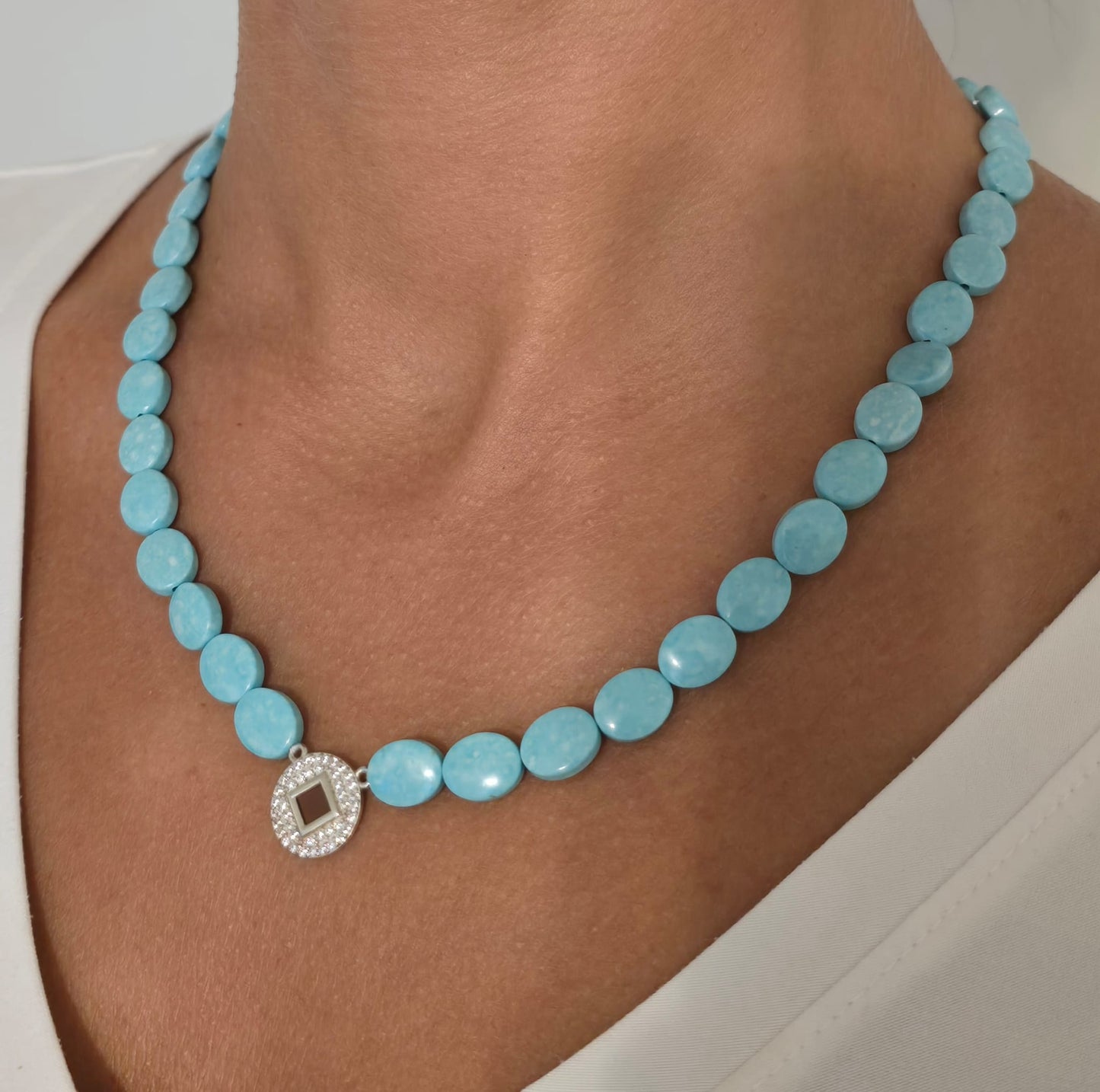 Azure Elegance Larimar Necklace