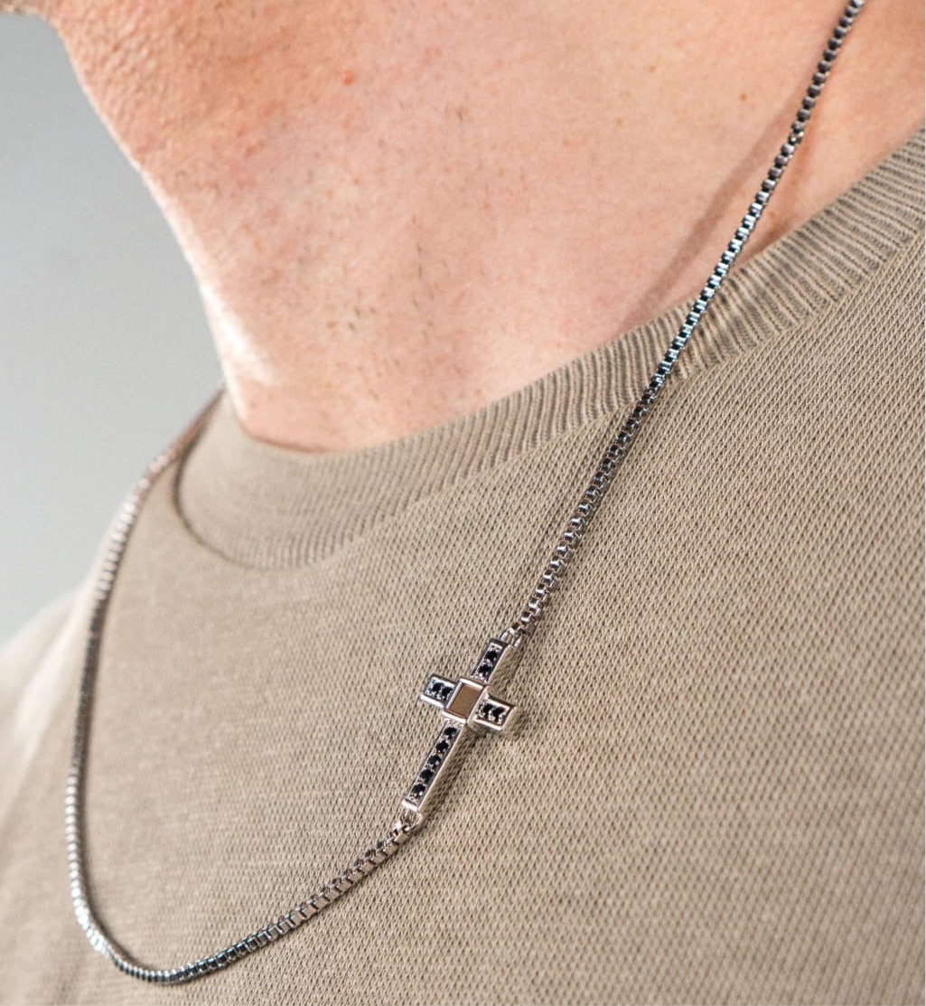 Sideways Cross Necklace