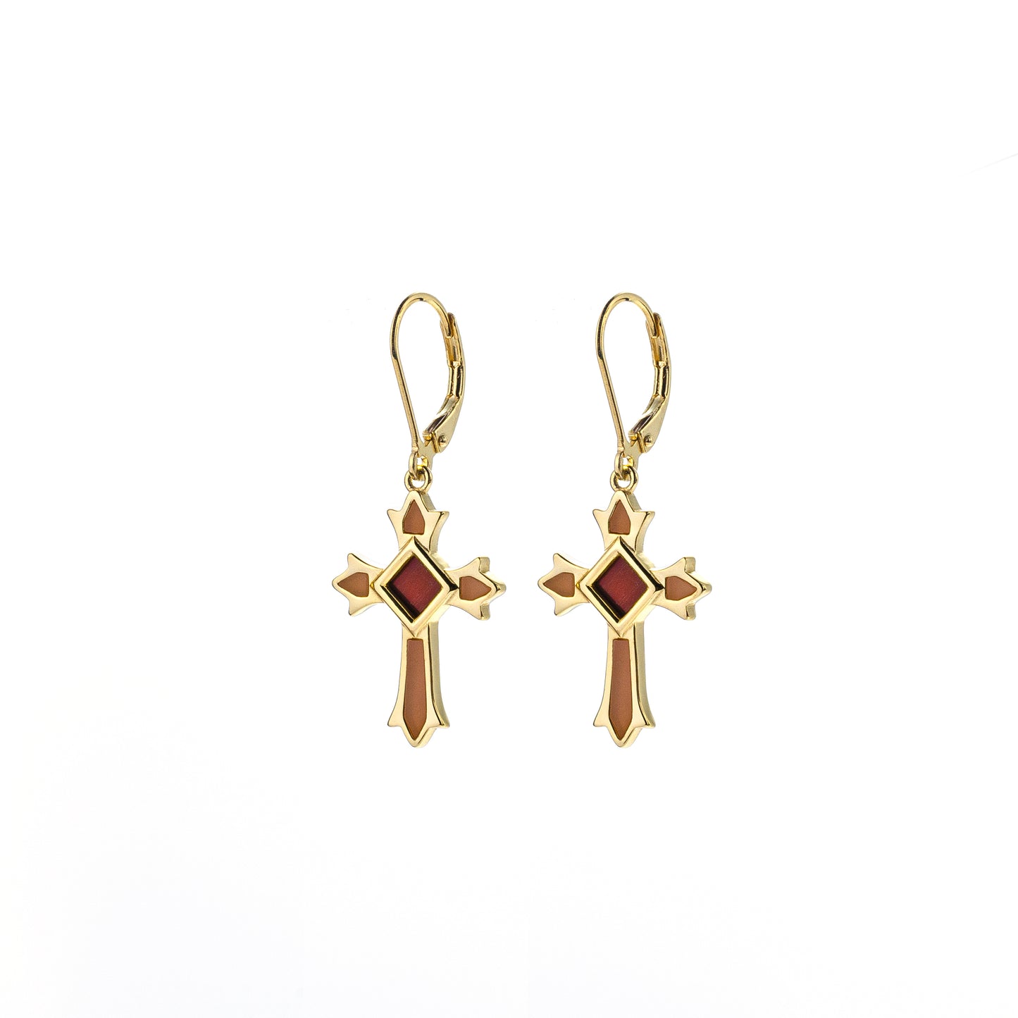 Celestial Cross Larimar Earrings