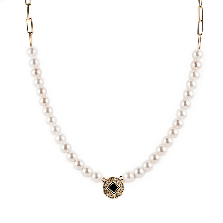 18K Gold-Plated Half Link Pearl