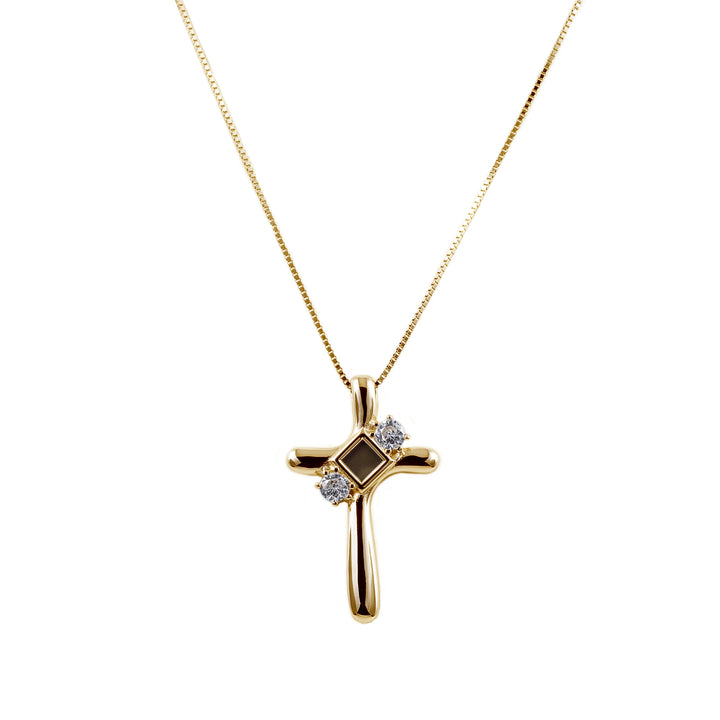 Gleaming Devotion Cross Necklace