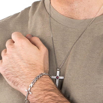Gemstone Cross Necklace