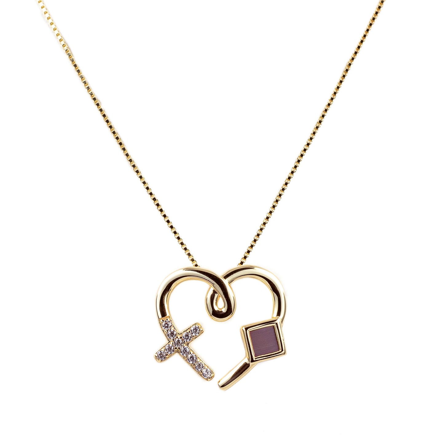 Heart Cross Necklace