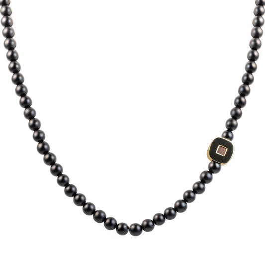Black Agate Eagle Necklace