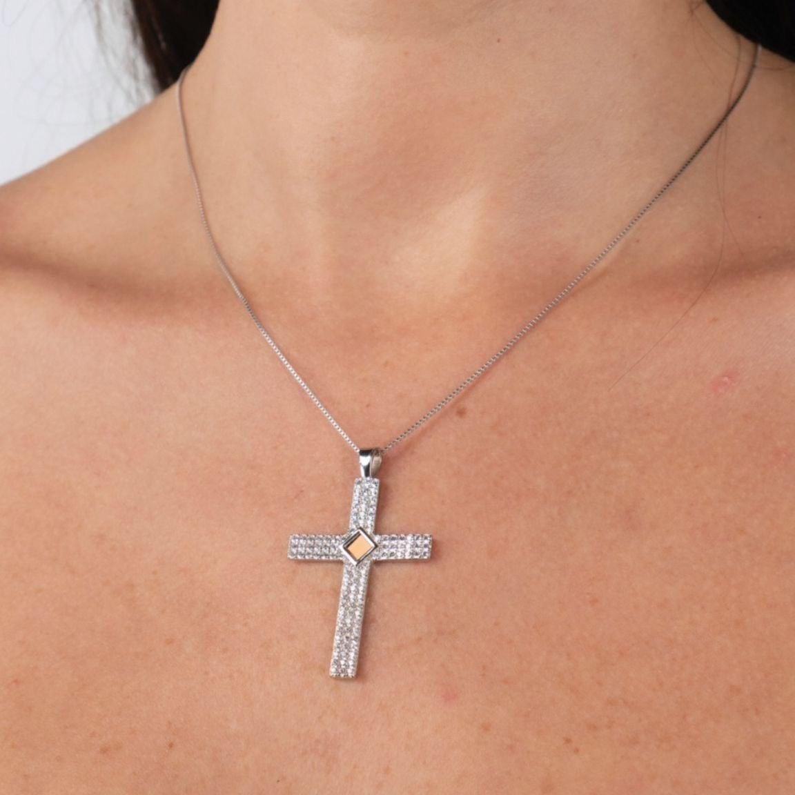 Gemstone Cross Necklace