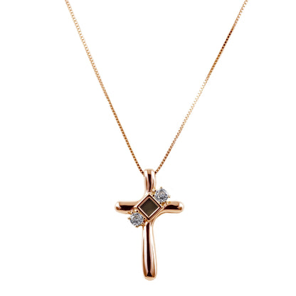 Gleaming Devotion Cross Necklace