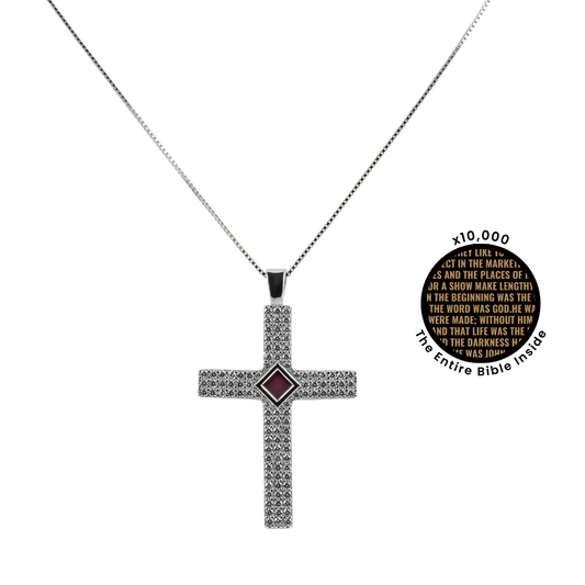 Gemstone Cross Necklace
