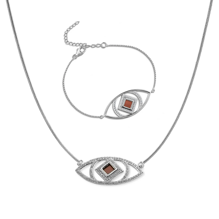 Eye Necklace & Bracelet Set