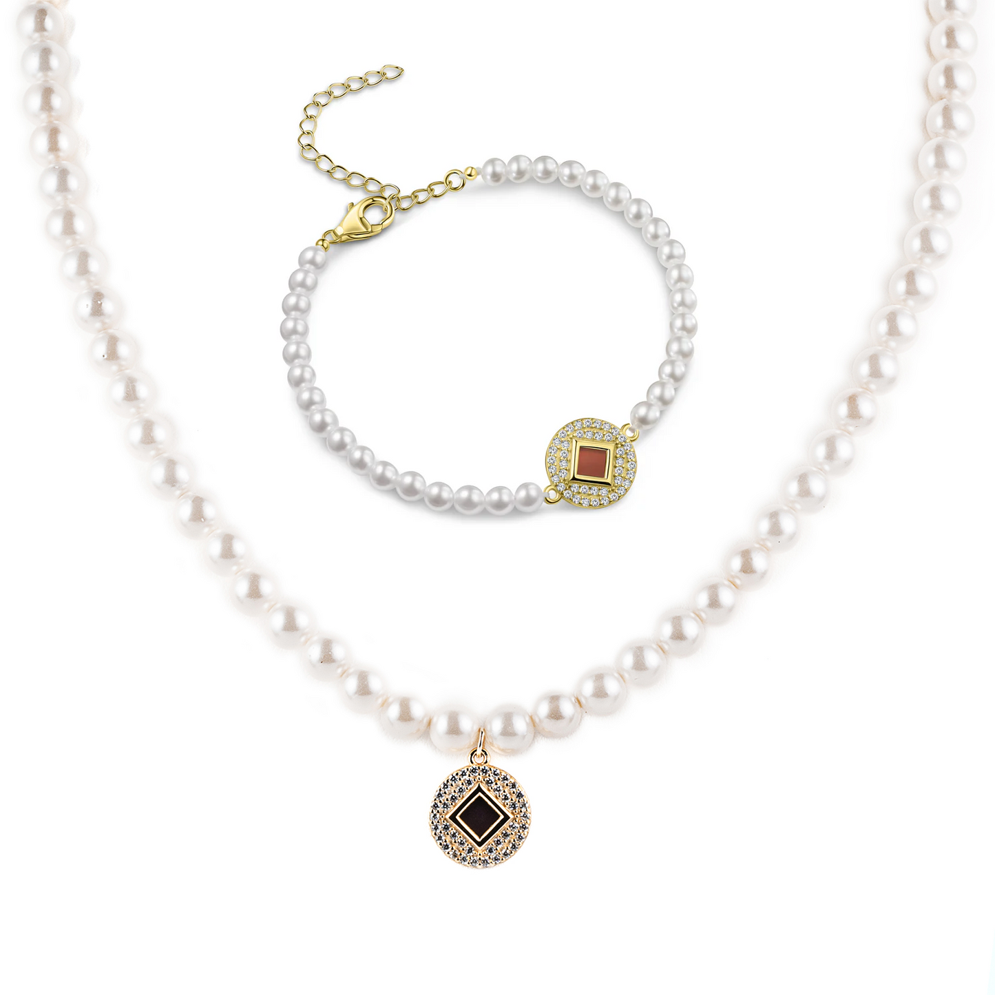 Eternal Grace Pearl Bracelet & Necklace Set