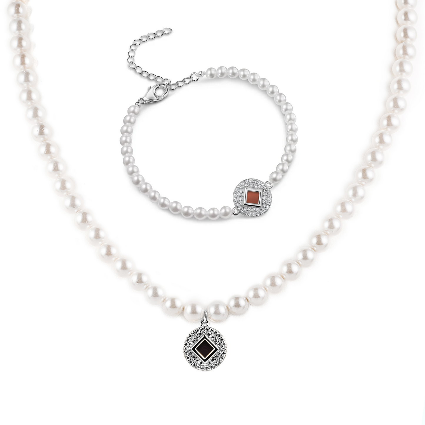 Eternal Grace Pearl Bracelet & Necklace Set