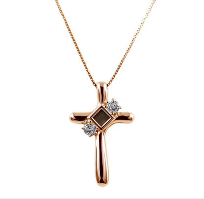 Gleaming Devotion Cross Necklace