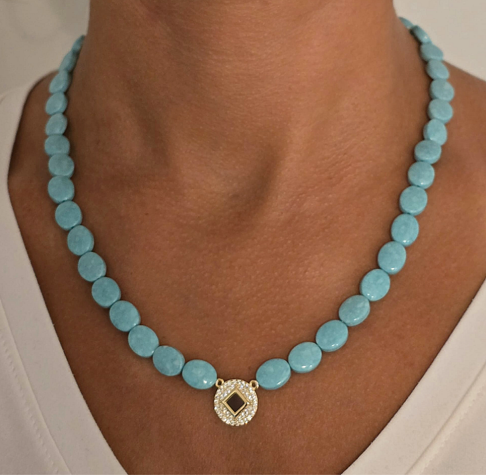 Azure Elegance Larimar Necklace