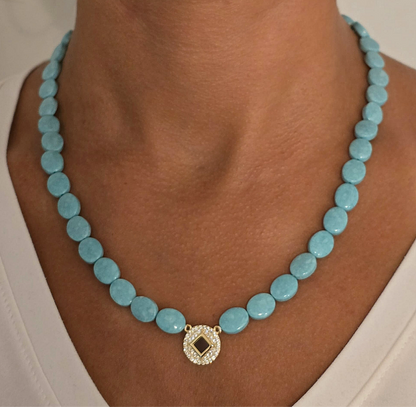Azure Elegance Larimar Necklace
