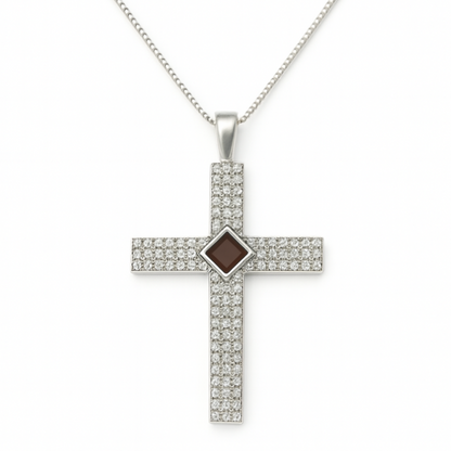 Gemstone Cross Necklace
