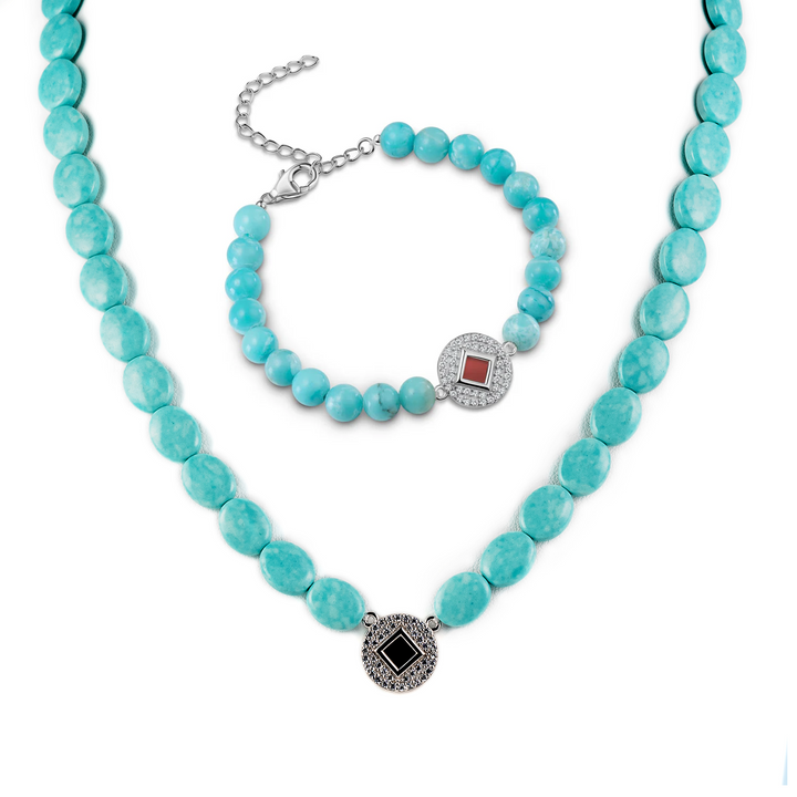 Larimar Bracelet & Necklace Set