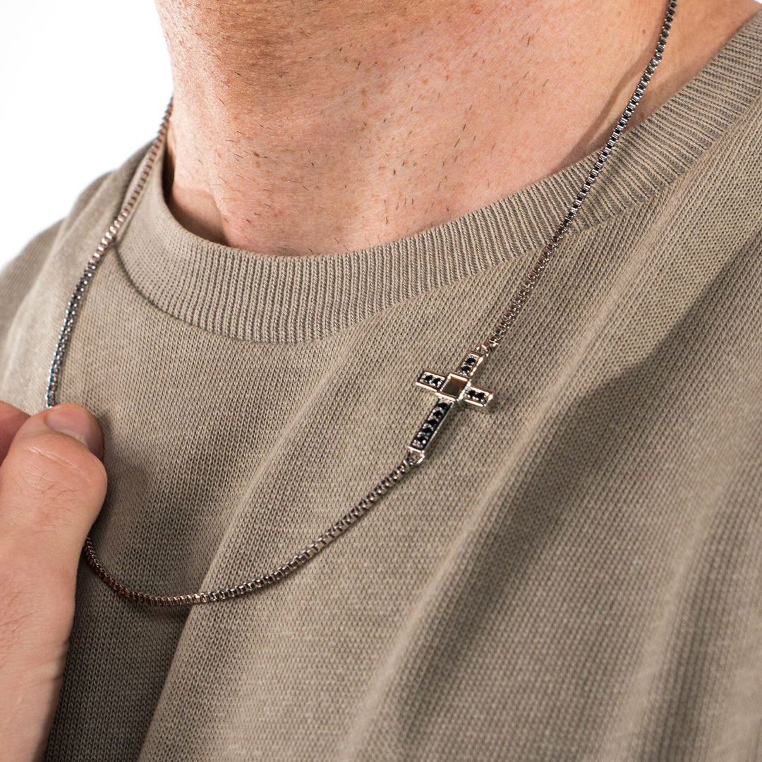 Sideways Cross Necklace