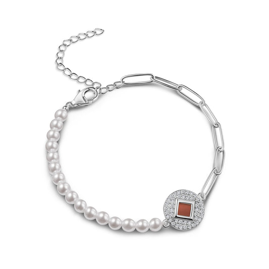 Half Link Pearl Bracelet