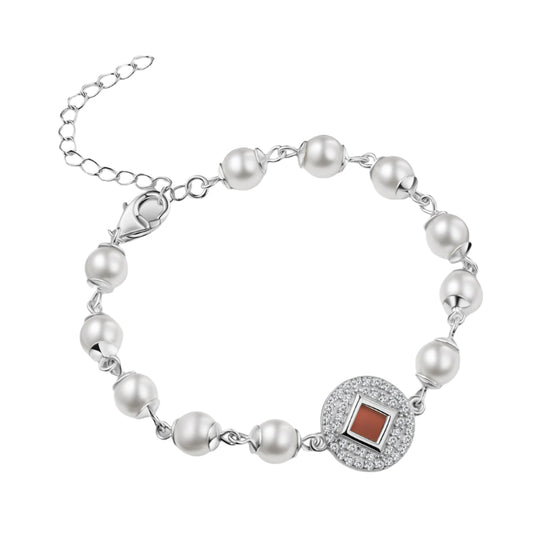 Golden Halo Pearl Bracelet