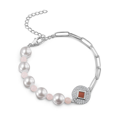 Graceful Harmony half Link Pearl Bracelet
