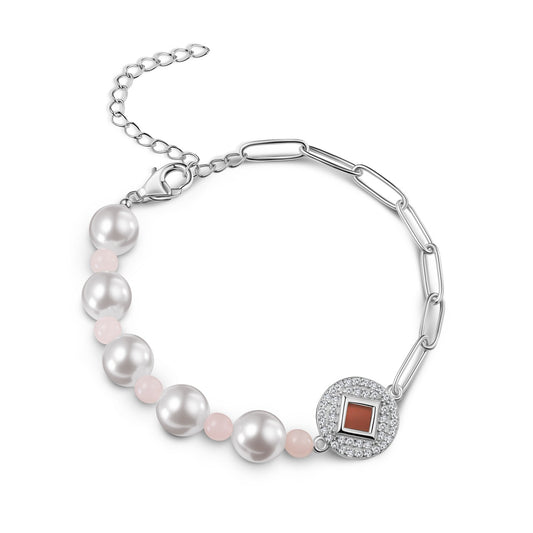 Graceful Harmony half Link Pearl Bracelet