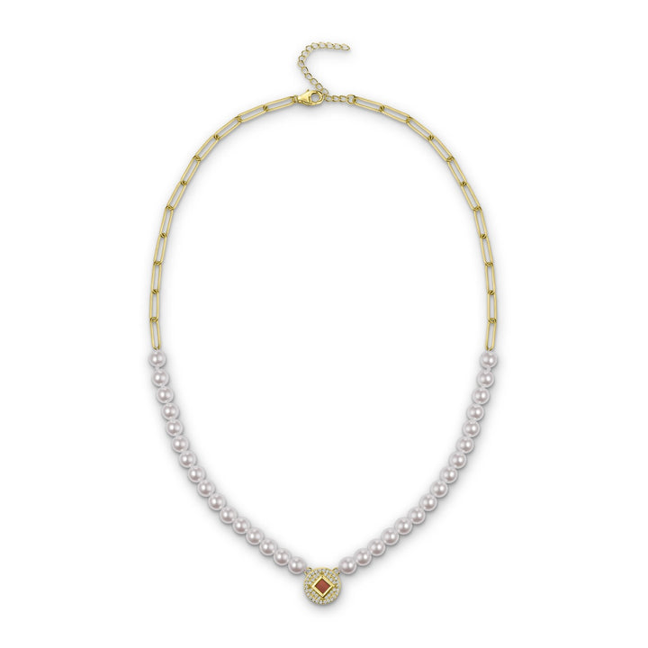 Half Link Pearl necklace