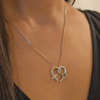 Heart Cross Necklace