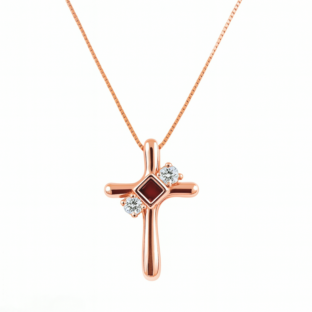 Gleaming Devotion Cross Necklace