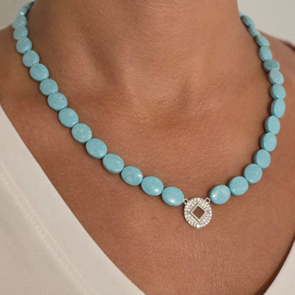 Azure Elegance Larimar Necklace