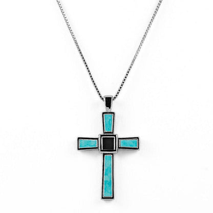 Holy World Larimar Cross Necklace