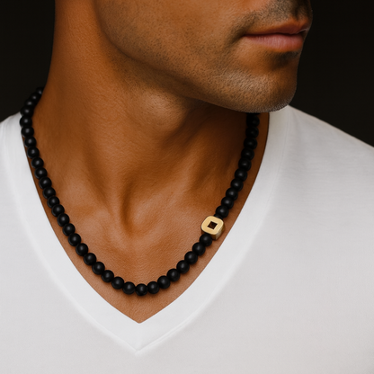 Black Agate Eagle Bracelet & Necklace Set
