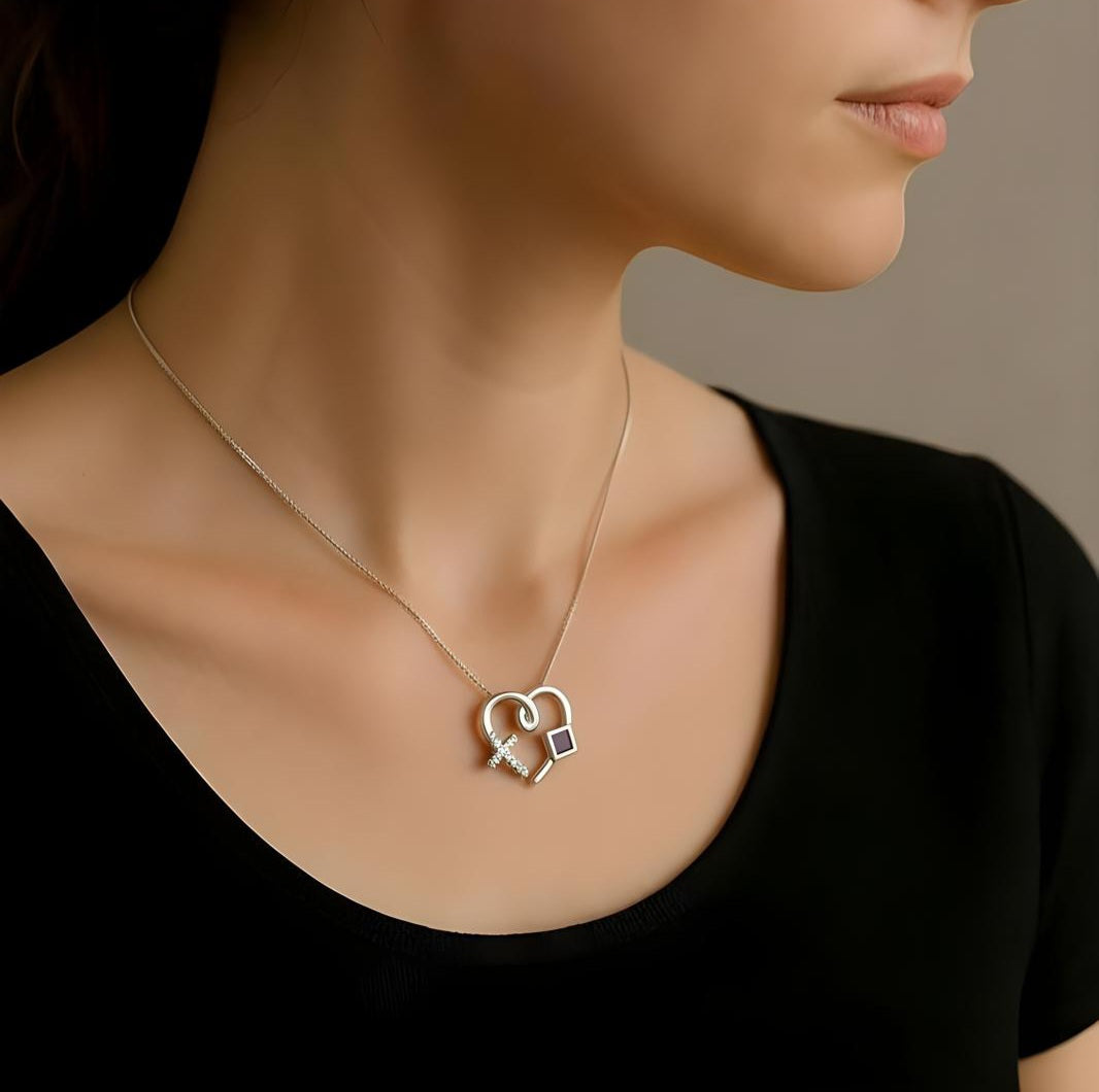 Heart Cross Necklace