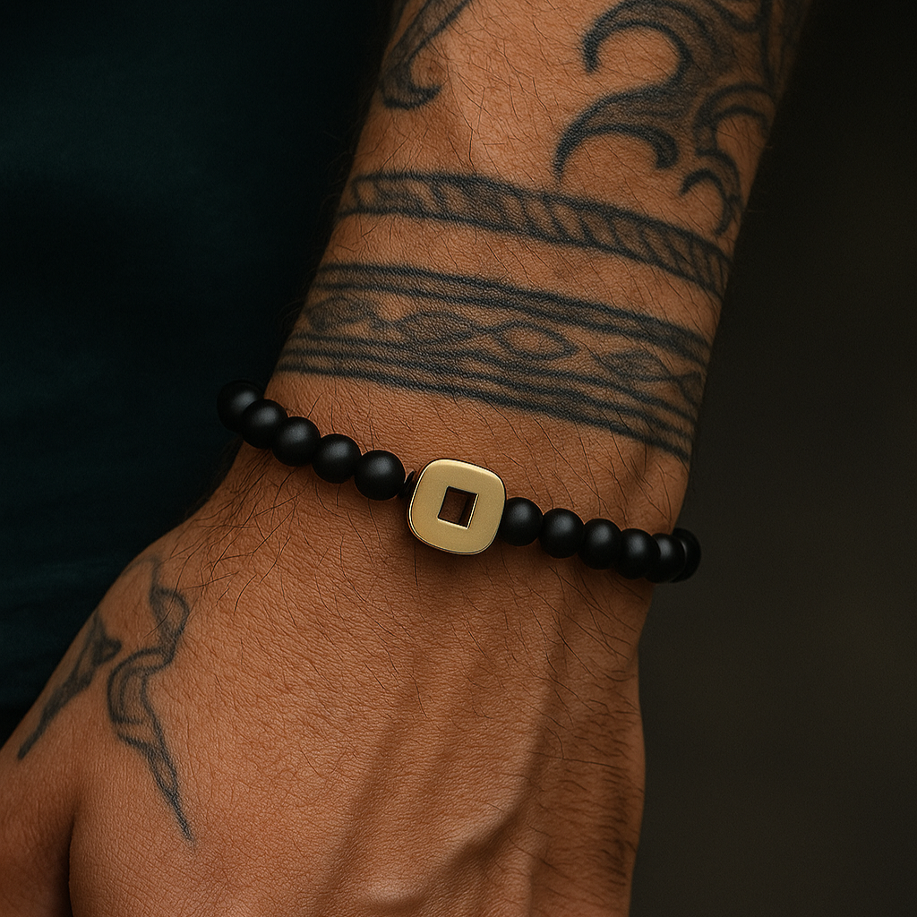 Black Agate Eagle Bracelet & Necklace Set