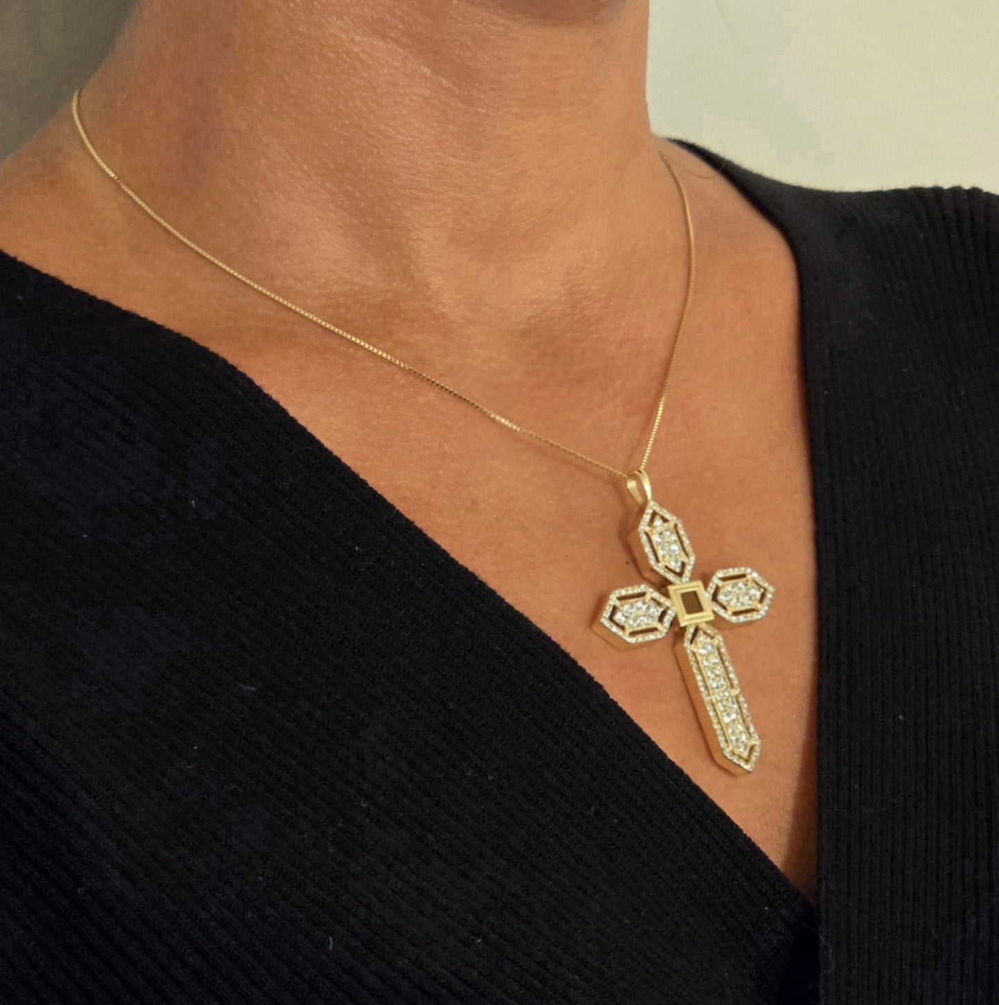 Bling bling Cross Necklace
