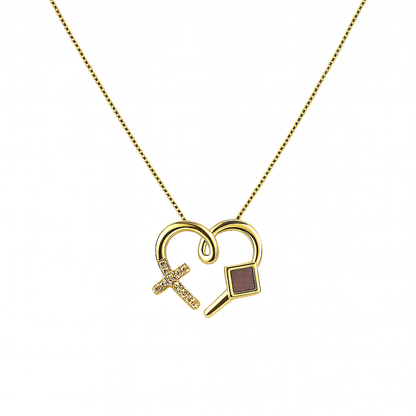 Heart Cross Necklace
