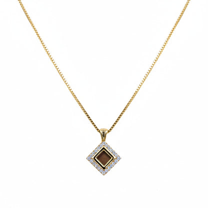 Bond Gold Necklace with Lab Diamond 0.2 carat (Color: D, Clarity: VS)